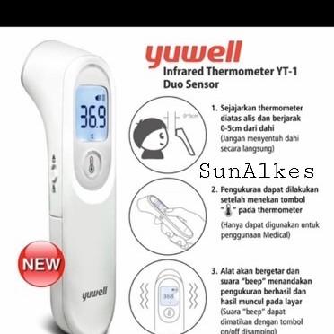 Thermometer Digital Infrared Non Contact Yuwell YT-1 Duo Sensor