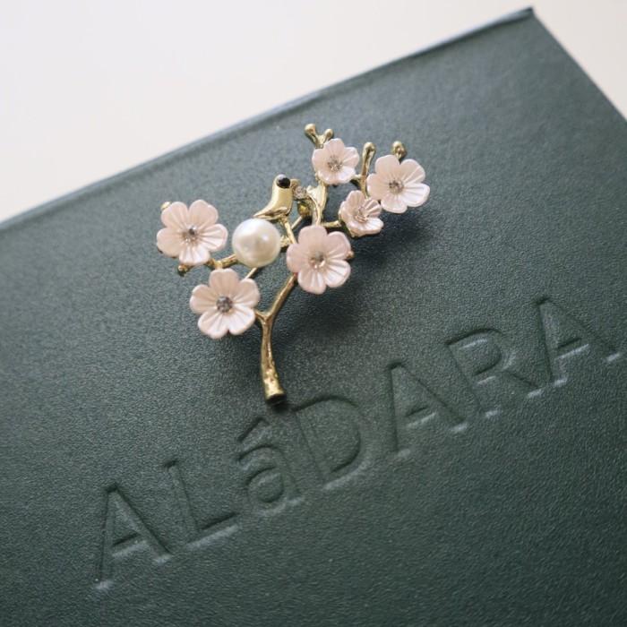 NEW- BROOCH BROS JILBAB PREMIUM | ALADARA | ICE POWDER PINK SAKURA SIAP KIRIM