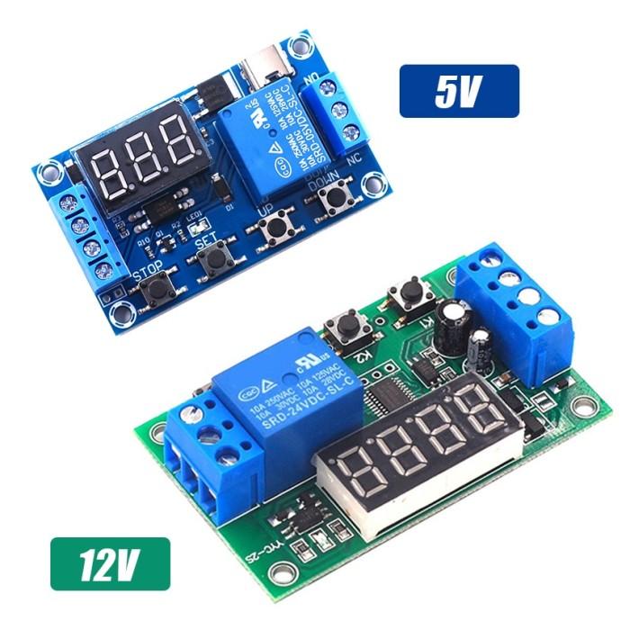 YYC-2S Modul Relay Timer Delay Timer DC 5V 12V 5A Adjustable