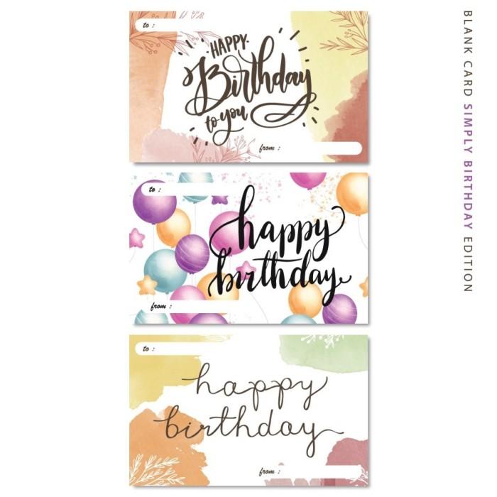 KARTU UCAPAN ULANG TAHUN BIRTHDAY CARD BLANK HANG TAG GREETING CARDS