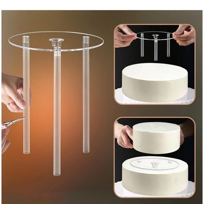 Cake Stand Helper/Dekorasi Kue Ultah Tingkat/Tusukan Penyangga Kue