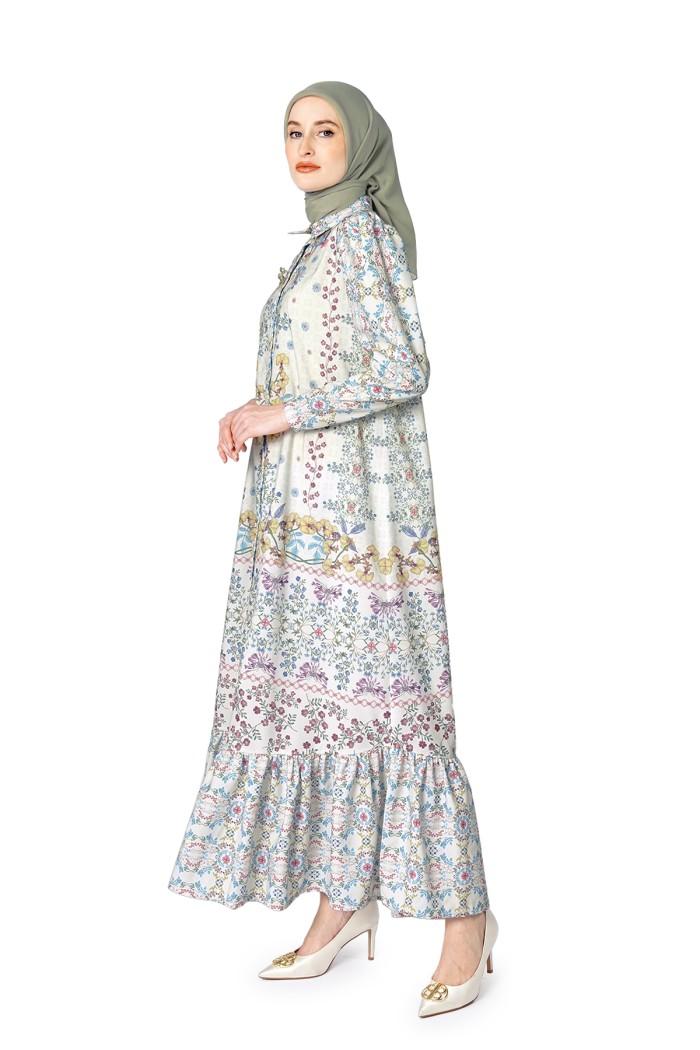 NEW- NADA PUSPITA - ORCHIDEA RUFFLE DRESS - CREAM SIAP KIRIM