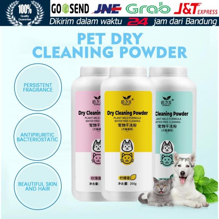 Dry Powder Pet Dog Shampoo - Bedak Mandi Kering Anjing Kucing Wangi