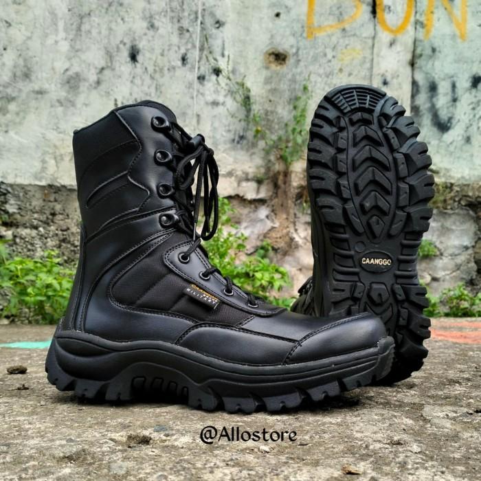 sepatu pdl sefty hitam tni polri satpam 8 inc original caango militery