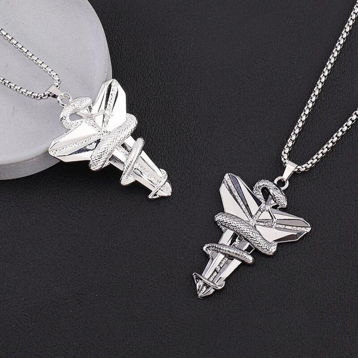 ASLI Kalung Ular Black Mamba / Basketb Pendant Hip Hop Memal Kobe Black Mamba Viper Necklace Male an