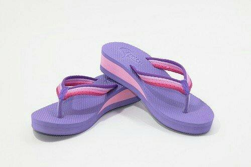 sandal sendal sancu pretty wedges wanita cewe jepit ungu