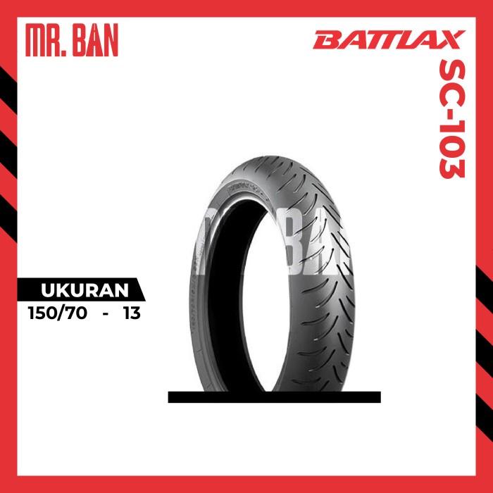 BAN LUAR MOTOR SC F BATTLAX UKURAN 150/70-13 TUBELESS TL TAHUN PRODUKSI 2018-2020AN | BAN DEPAN BELA