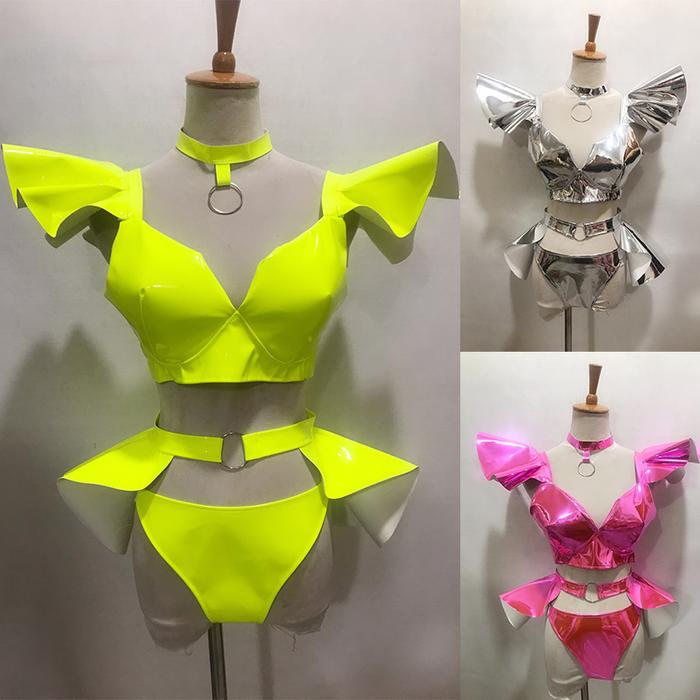 Fluorescent Color Gogo Dance Performance Clothing Suit Nightclub Bar Dj Ds Stage Wear Pole Dance Cos