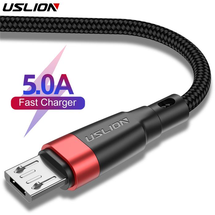 USLION 5A Micro USB Cable Fast Charger For Xiaomi 11 Redmi 4X Note 5a Fast Chargeing 2m Microusb Dat
