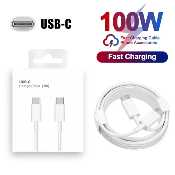 USB C to USB C 100W PD Cable Fast Charging For iPhone 15 Pro Max Huawei Samsung Xiaomi Realme Redmi 