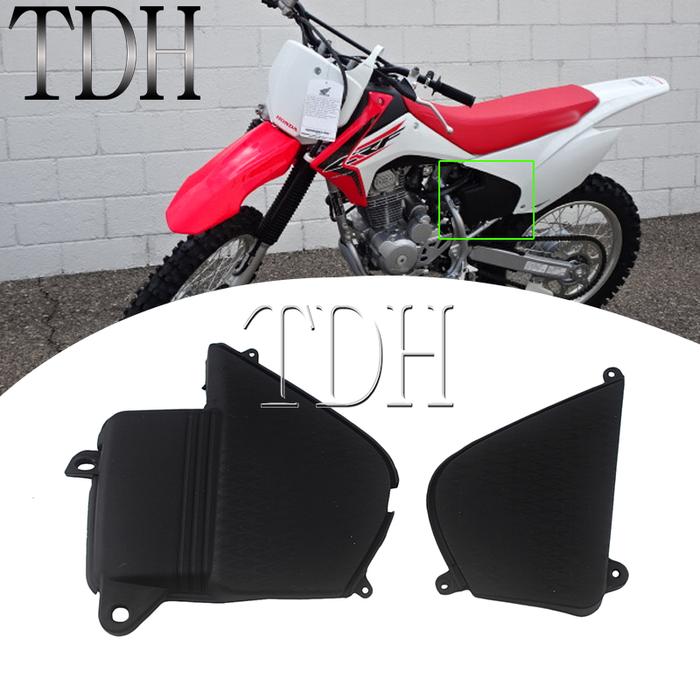 Black Motorcycle Side Fairings Battery Cover Guard Motocross Racing Dirt Bike Trail Honda CRF230F C