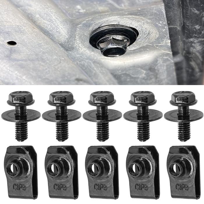 Car Body Bolts & U-nut Clips M6 Fastener Screws Honda Civic Fit City Cry Accord CB500 Cb650r 125 Hr