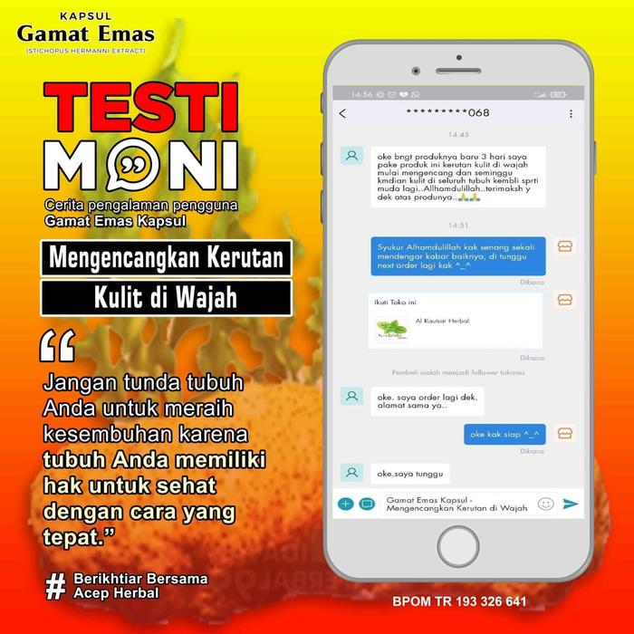 KAPSUL GAMAT EMAS ASLI - Obat Untuk Penyakit Kusta Alami Kusta Kering Basah Lepra Infeksi  Bakteri K