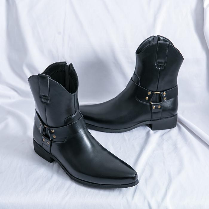 Fashion Long Boots Chelsea Boots Fashion Cowboy Boots Side ZIP Sl