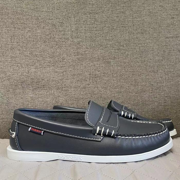 Sebago Men Homme Authentic Docksides Shoes - Premium Leather Moc