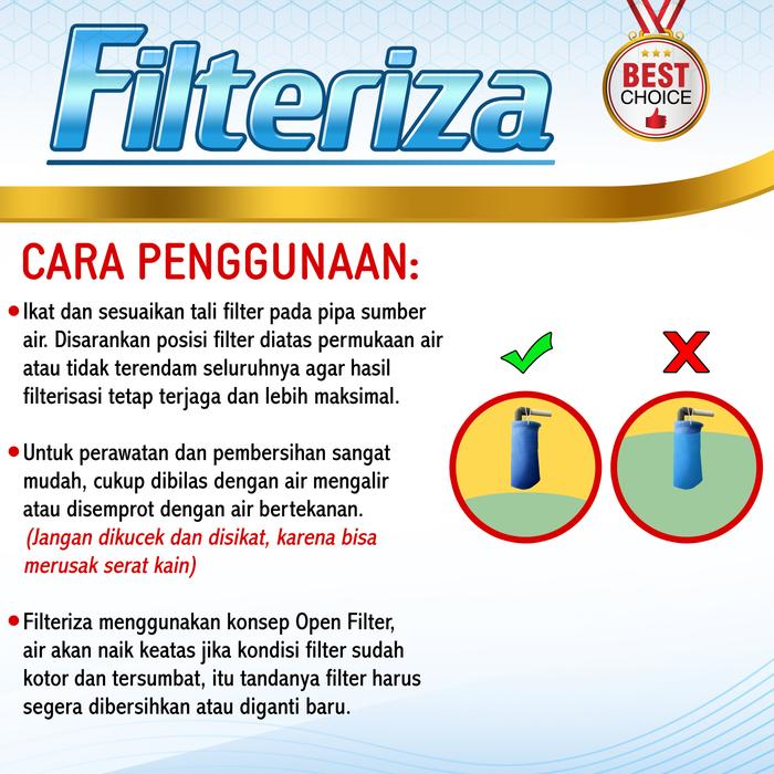 Filter Toren Air Tandon Jumbo Saringan Pembersih Penjernih Pelampung Air Toren Size 25 x 30 CM