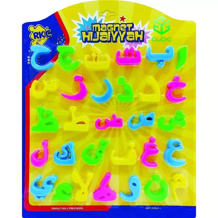 MAINAN EDUKASI ANAK HURUF ARAB MAGNET RKC / Hijayah Magnet / TEMPELAN KULKAS