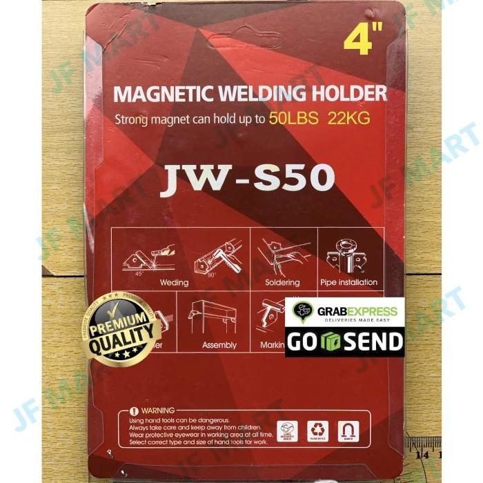 Magnet Siku Sudut Welding Holder 4 Inch Inci 50LBS