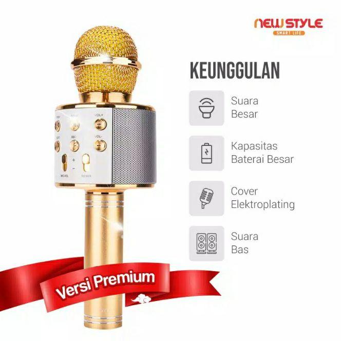 mic karoke bluetooth ws858 wireless