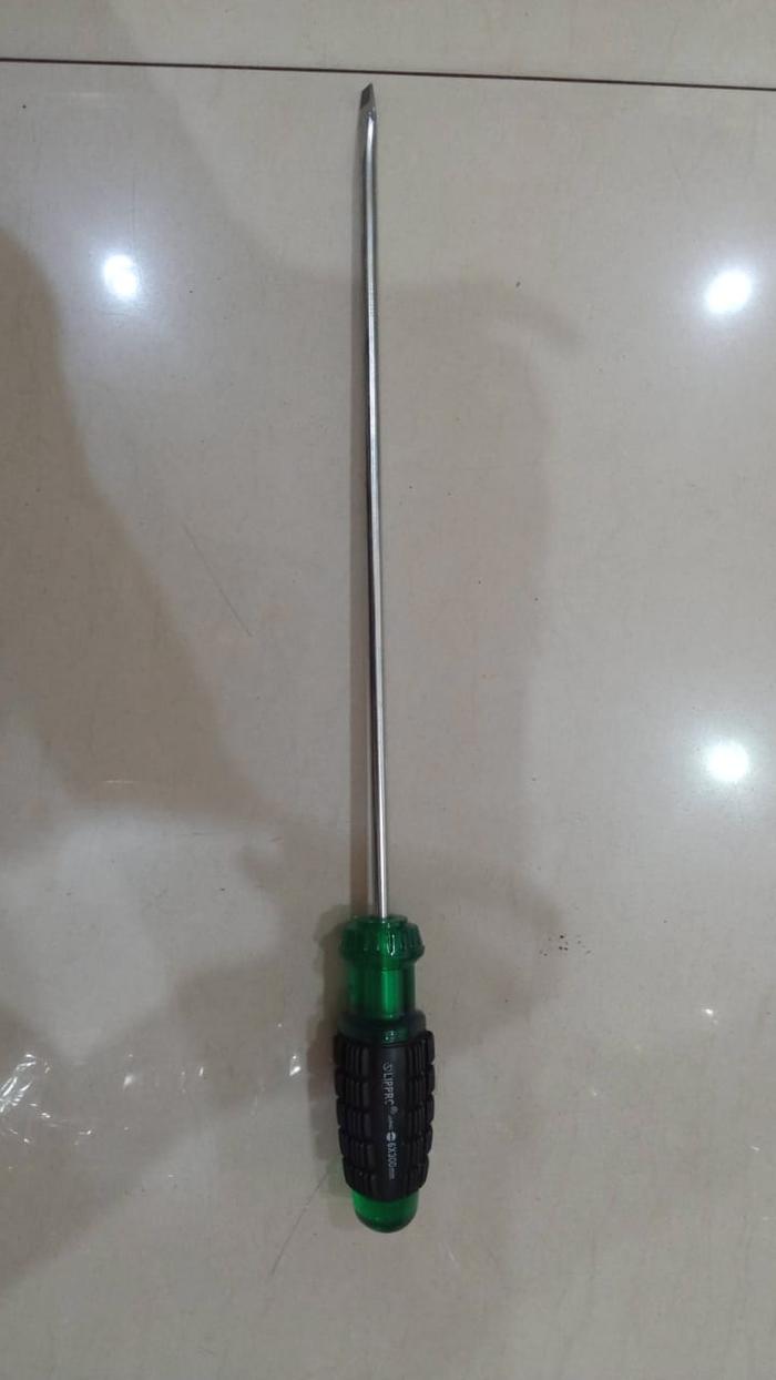 LIPPRO Obeng Min 12 inch Diameter 6mm Panjang Besi 30cm Magnet Gagang Karet