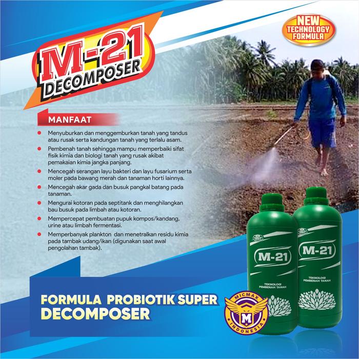 M21 Decomposer 1 Liter -  Penyubur Tanah Pembenah Tanah Olah Lahan Pertanian Organik Dekomposer