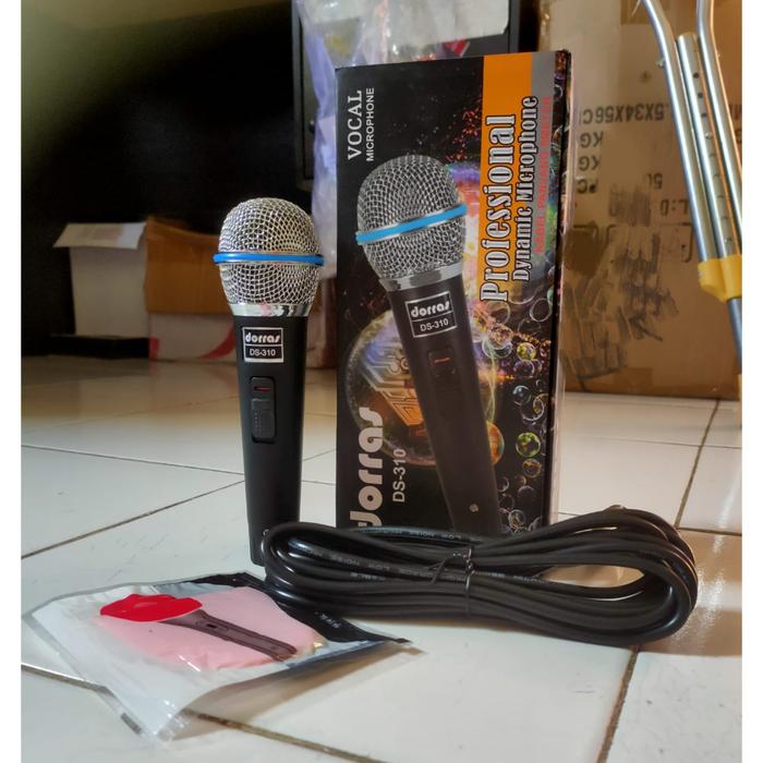 Mic Kabel Dorras Karaoke Panjang 5 Meter Ds-310 Microphone Cocok Buat Karaoke Keluarga