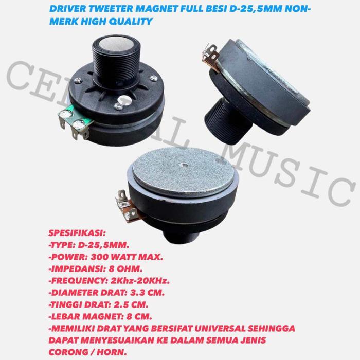 DRIVER TWEETER MAGNET FULL BESI D-25,5MM NON-MERK HIGH QUALITY