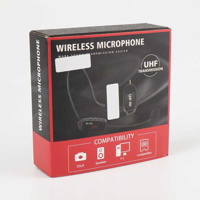 SeynLi FM UHF Wireless Microphone Headset Mini for Guide Tour / mik buat imam sholat / mic imam mesj
