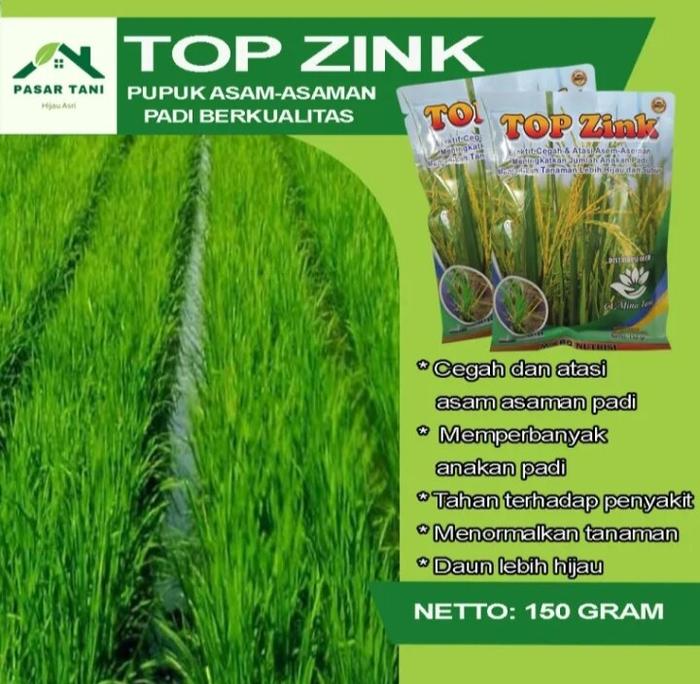 - Pupuk Top Zink 150gram Untuk Memperbanyak Anakan Padi Dan Mengobati Asem Aseman