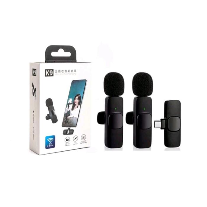 MICROPHONE CLIP ON WIRELESS TYPE C USB K9 2 DUAL MIC TYPE C