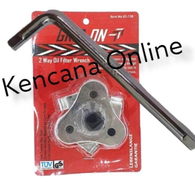 Grip on kunci buka pasang filter oli mobil motor 2 arah set gagang sock l xp kunci filter oli avanza