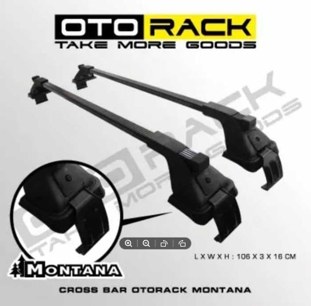 Cross bar jepit body jepit roof rail montana kaki rak mobil