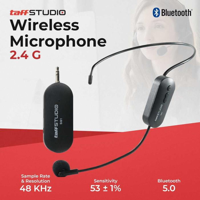 MATUARI TaffSTUDIO Wireless Microphone 2.4GHz Headset CS with Receiver - SI01 / mic imam masjid tanp