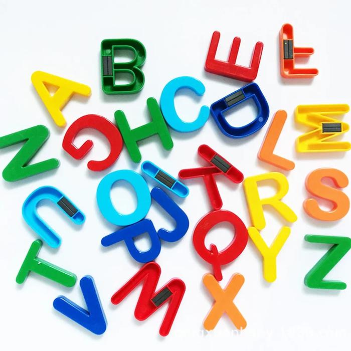 Huruf Magnet Besar/Alfabet/Angka/Magnet Letters Stiker Permainan Ejaan Pengenalan Huruf Magnetik Ana