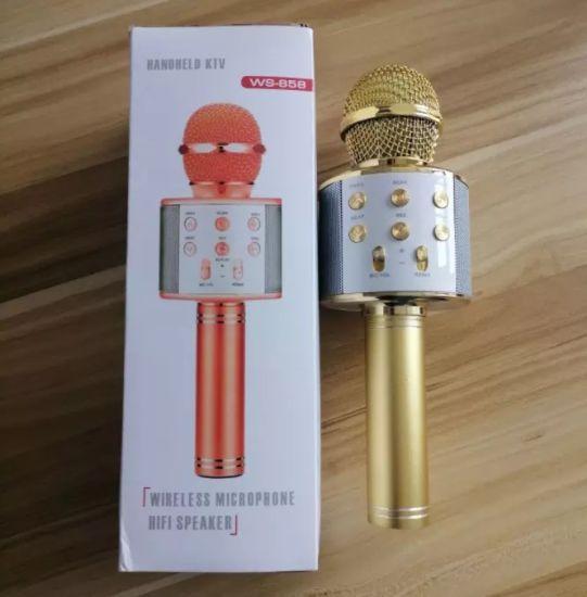 MIC KARAOKE BLUETOOTH WS 858 WIRELESS PORTABLE WS 858 Mic karaoke WS-858 WS858 portable wireless