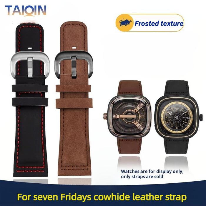 For Seven Friday P1 P2 S2 M2 02 M3 Q2 diesel watchband Retro Frosted Genuine leather watch strap Men
