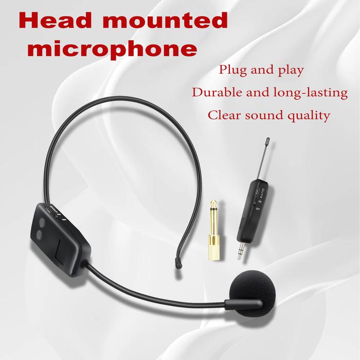 mic wireless karaoke suara jernih original murah 2.4g mikrofon tanpa kabel headset microphone bando 