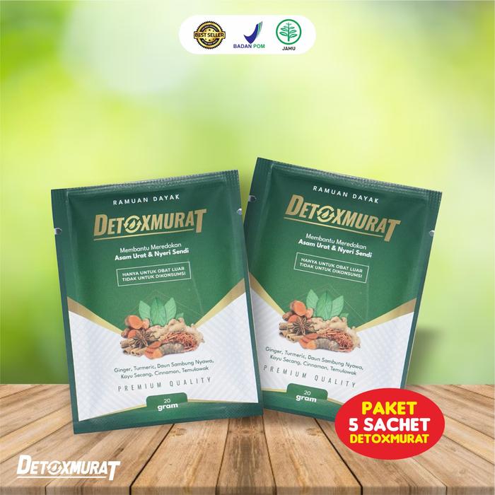 DETOXMURAT Sachet Serbuk Rendam Kaki - Obat Herbal Untuk Rendam Kaki Ramuan Perendam Kaki Kebas Dan 
