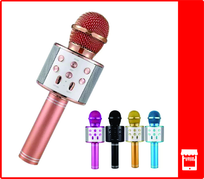 MIC 858 Mikrofon Super sale WS-858/WS 858 / WS858 Karaoke Bluetooth Wireless Microphone Warna ACAK