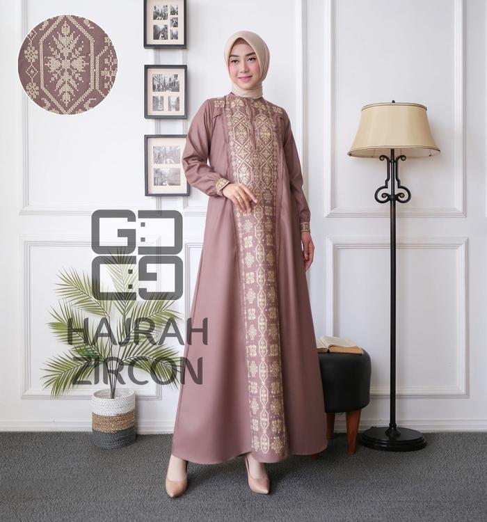 ALFATH27 STORE//GAMIS HAJRAH ZIRCON//BAHAN TOYOBO PREMIUM//TIDAK MUDAH KUSUT//OUTFIT WANITA MUSLIMAH