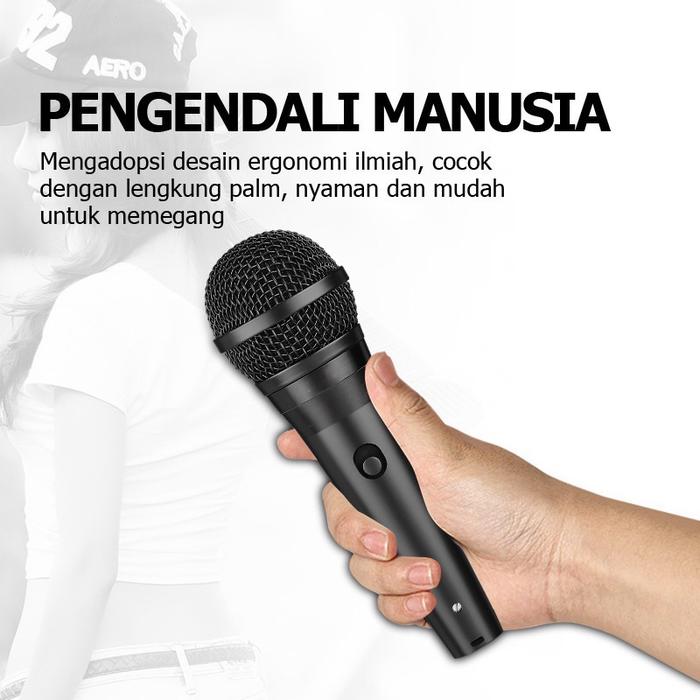 Fleco F-368 Microphone Sempurna Untuk Music Dan Vocal audio mixer mp3 mini
