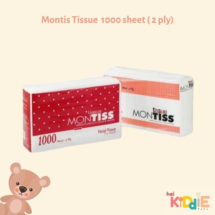 Montiss Facial Tissue 1000 sheets (2 ply) Terlaris.