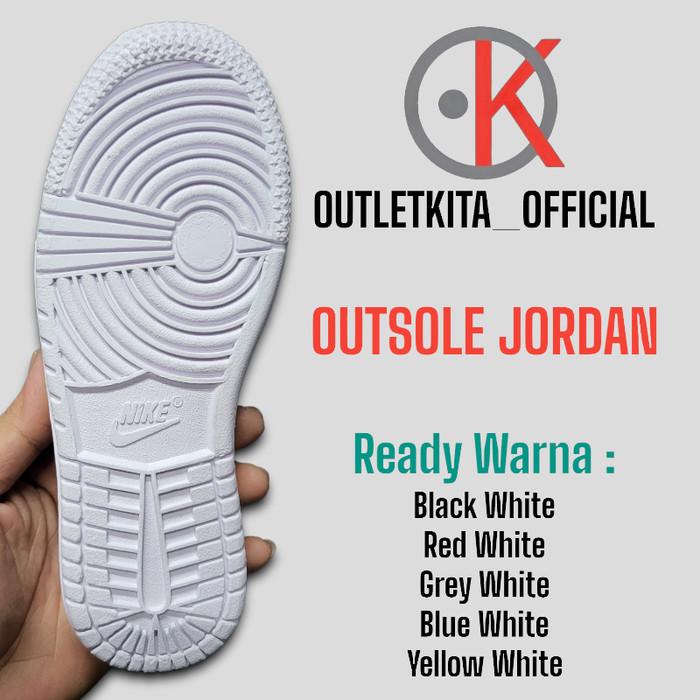 (TERBARU) OUTSOLE NIKE JORDAN ANAK - FULL WHITE, 30-31