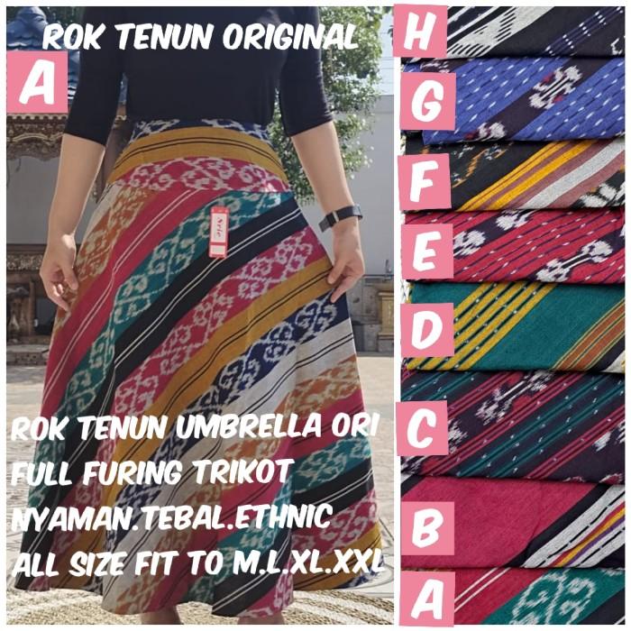 Rok tenun NTT original belah depan