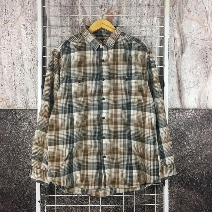 Kemeja Lengan Panjang Flanel Pria Veterano Skena Original Uniqlo . SDA 03256 Second Bekas Preloved