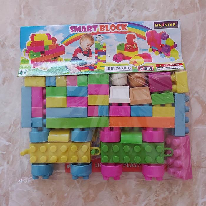 Mainan edukasi smart block lego bangunan building robot blocks susun puzzle mobil balok menyusun mer