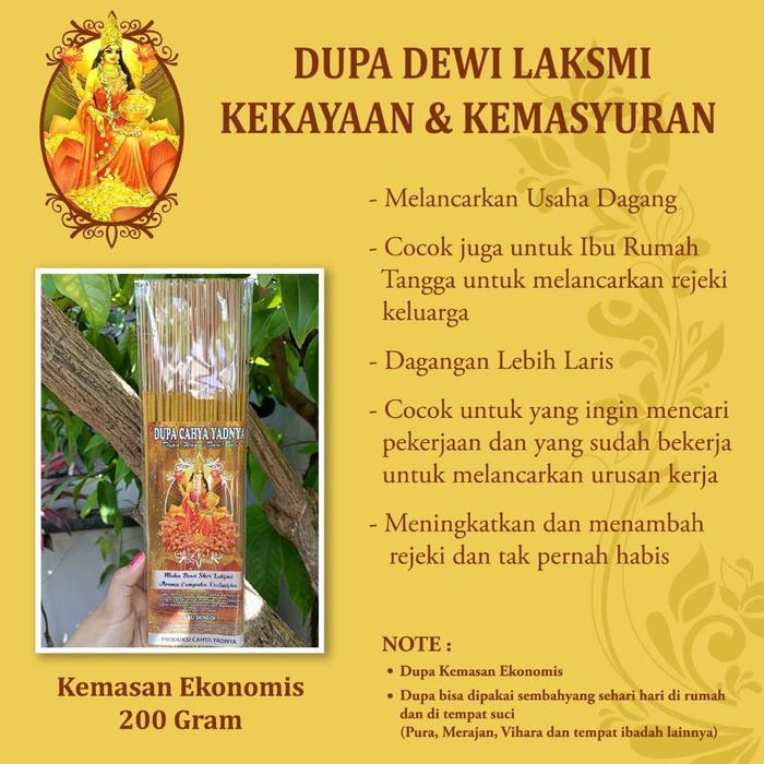 Dupa Maha Dewi Shri Laksmi 185 Gram Cahya Yadnya