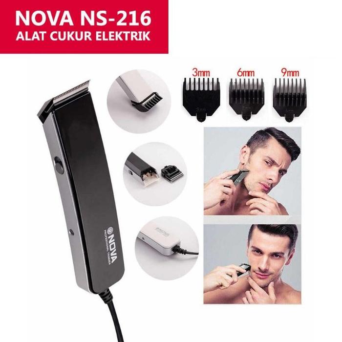 Alat Cukur Jenggot/Rambut NOVA NS 216 / Mesin Cukur Rambut