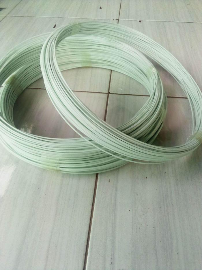 1 rol 250 gram 2 mm putih susu ruji fiber kondisi rol untuk membuat sangkar burung , layang2 dll