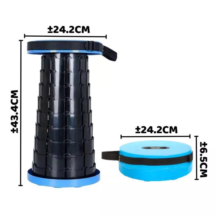BBS Kursi Lipat Portable Bulat Telescopic Kursi Bangku Lipat Outdoor Kursi Pancing Kursi Gunung Camp